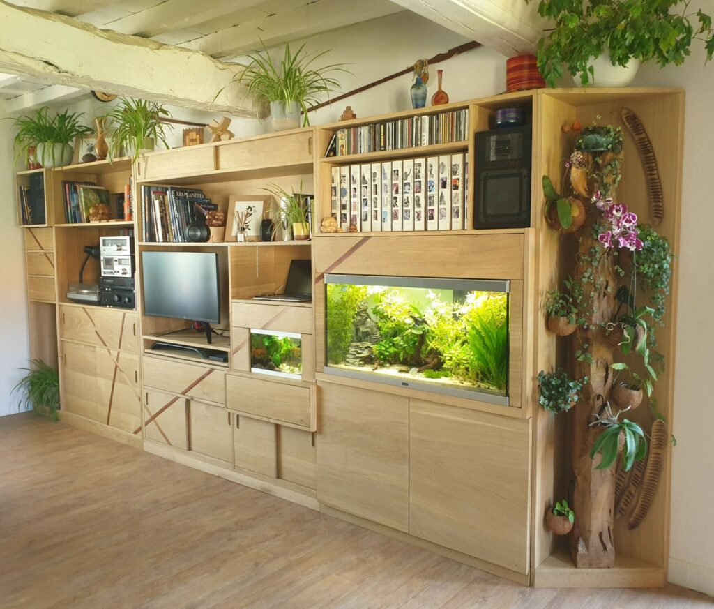 Bibliotheque en chêne massif